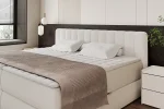 Letto matrimoniale boxspring con contenitore MASSIMO – dettaglio, ambientazione