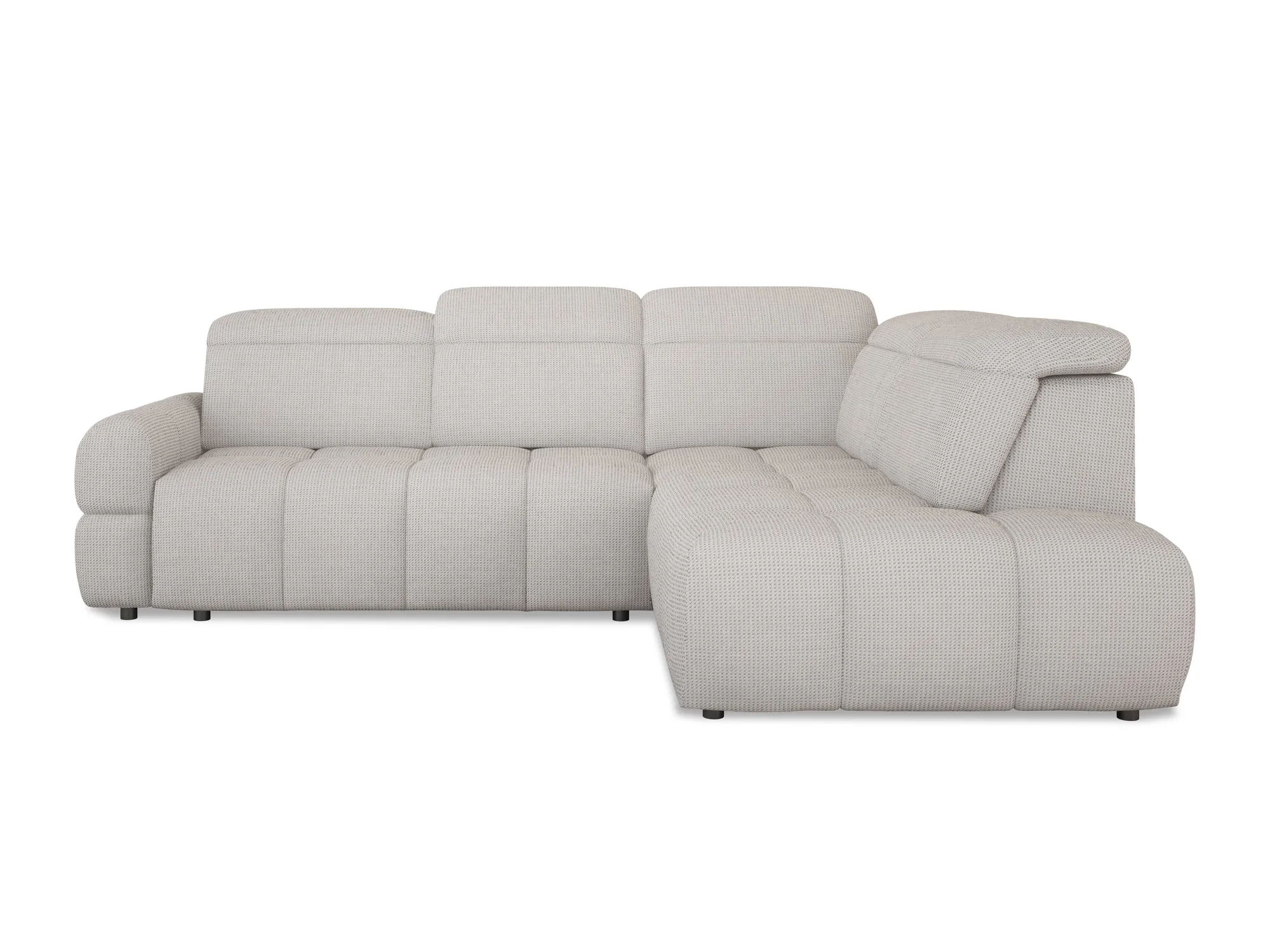 Eckschlafsofa mit elektrischem Sitz und Bettkasten MATEO L – auf weißem Hintergrund