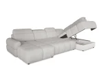 Eckschlafsofa mit elektrischem Sitz und Bettkasten – auf weißem Hintergrund