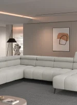 U-förmiges Relax-Ecksofa mit elektrischem Sitz Mavel XL – im Raum