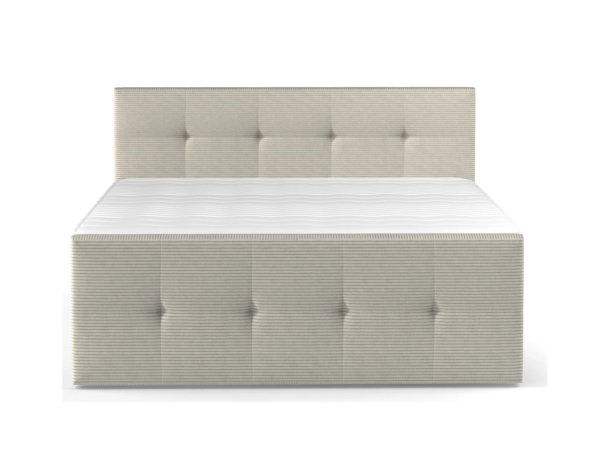 Boxspring-Doppelbett mit Bettkasten MEDINO – auf weißem Hintergrund