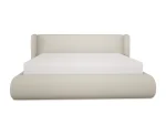 Polster-Doppelbett mit Bettkasten MESSINA – auf weißem Hintergrund