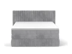 Boxspring-Doppelbett mit Bettkasten MINOLA – auf weißem Hintergrund