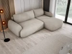 Divano letto angolare con contenitore MONDI S – vista dall'alto, ambientazione
