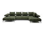 U-förmiges Eckschlafsofa mit elektrischem Sitz MONTELLA XL – auf weißem Hintergrund