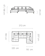 Ecksofa MONTELLA XL – Maße