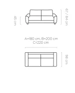 Schlafsofa MONZA 120 – Maße