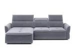 Eckschlafsofa mit elektrischem Sitz und Bettkasten MURILLO MINI – auf weißem Hintergrund