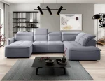 U-förmiges Eckschlafsofa mit elektrischem Sitz und Bettkasten MURILLO XL – im Raum