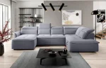 U-förmiges Eckschlafsofa mit elektrischem Sitz und Bettkasten MURILLO XL – im Raum