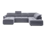 U-förmiges Eckschlafsofa mit elektrischem Sitz und Bettkasten MURILLO XL – auf weißem Hintergrund