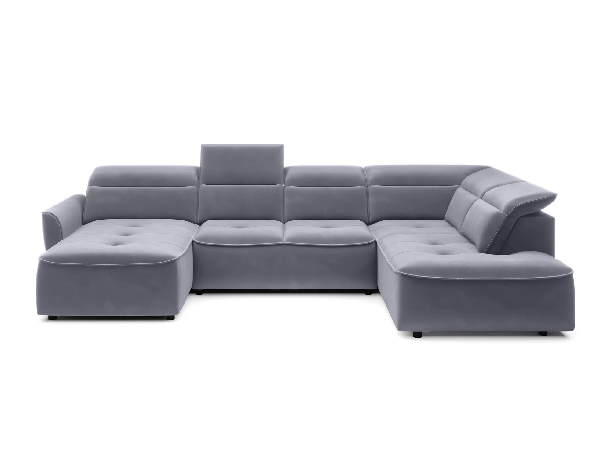 U-förmiges Eckschlafsofa mit elektrischem Sitz und Bettkasten MURILLO XL – auf weißem Hintergrund
