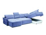U-förmiges Eckschlafsofa mit elektrischem Sitz und Bettkasten MURILLO XL – Seitenansicht, auf weißem Hintergrund