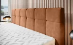 Polster-Doppelbett mit Bettkasten NAOMI – Detail, im Raum
