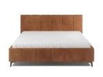 Polster-Doppelbett mit Bettkasten NAOMI – auf weißem Hintergrund