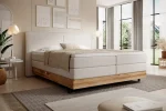Boxspring-Doppelbett mit Bettkasten NEBIA – im Raum