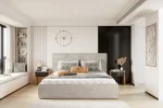 Letto matrimoniale imbottito con contenitore NICOLE – ambientazione