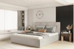 Letto matrimoniale imbottito con contenitore NICOLE – ambientazione