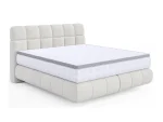 Boxspring-Doppelbett NOBU – Schrägansicht, auf weißem Hintergrund