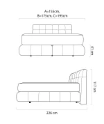 Boxspring-Doppelbett NOBU – Maße