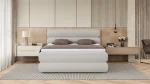Boxspring-Doppelbett mit Bettkasten Nolio – im Raum