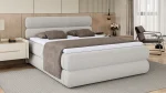 Boxspring-Doppelbett mit Bettkasten Nolio – Schrägansicht, im Raum