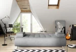 3-Sitzer-Schlafsofa mit Bettkasten OSLO – Funktion geöffnet, im Raum