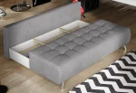3-Sitzer-Schlafsofa mit Bettkasten OSLO – Funktion geöffnet, im Raum