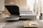 Divano letto angolare con contenitore OTIS L – funzione aperta, ambientazione