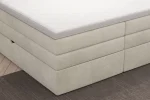 Letto matrimoniale boxspring con contenitore PALACE – dettaglio, ambientazione