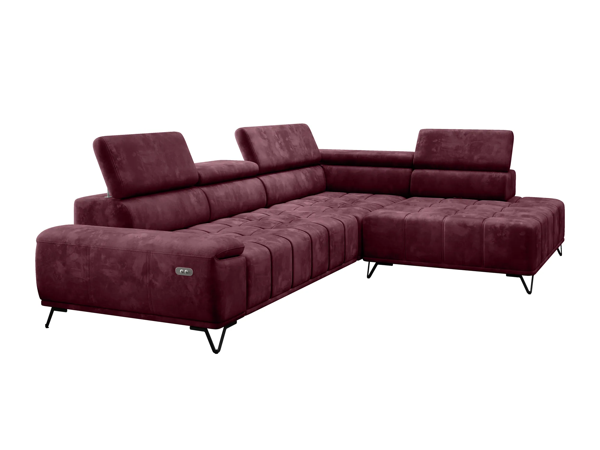 Relax-Ecksofa PALLADIO L – Seitenansicht, auf weißem Hintergrund