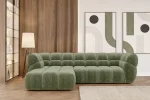 Relax-Ecksofa mit elektrischem Sitz PHANTOM – Frontansicht, im Raum