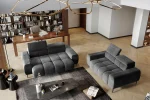 2-Sitzer-Sofa mit elektrisch ausziehbarem Sitz PLAZA – im Raum