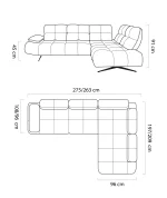 Relax-Ecksofa PRADO L – Maße