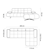 Divano angolare relax PRADO S – dimensioni