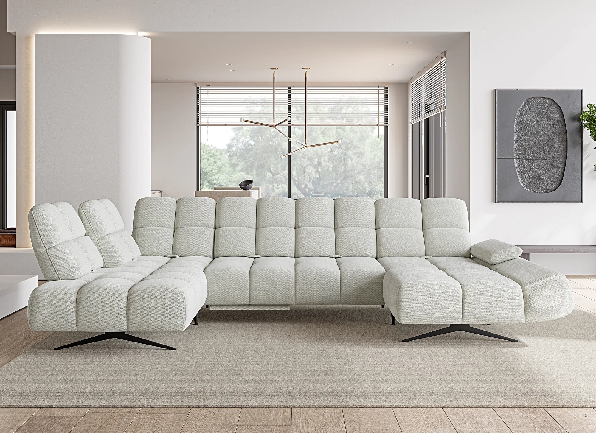 Divano angolare a U relax PRADO XL – ambientazione