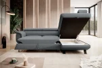 Eckschlafsofa mit Bettkasten RAVEN – im Raum