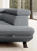 Eckschlafsofa mit Bettkasten RAVEN – im Raum
