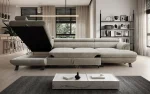 U-förmiges Eckschlafsofa mit Bettkasten RAVEN XL – im Raum