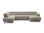 U-förmiges Eckschlafsofa mit Bettkasten RAVEN XL – auf weißem Hintergrund