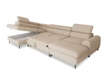 U-förmiges Eckschlafsofa mit Bettkasten RAYO XL – auf weißem Hintergrund
