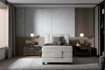 Elektrisches Boxspring-Einzelbett REY 100 – im Raum