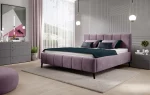 Polster-Doppelbett mit Bettkasten RIVA – im Raum