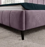Polster-Doppelbett mit Bettkasten RIVA – Detail, im Raum