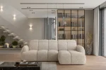 Ecksofa RUBIO mit extra ausziehbarem Sitz – im Raum