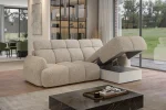 Ecksofa RUBIO mit extra ausziehbarem Sitz – im Raum