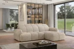 Ecksofa RUBIO mit extra ausziehbarem Sitz – im Raum