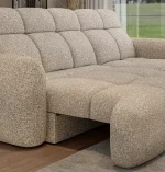 Ecksofa RUBIO mit extra ausziehbarem Sitz – im Raum