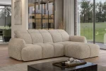 Ecksofa RUBIO mit extra ausziehbarem Sitz – im Raum