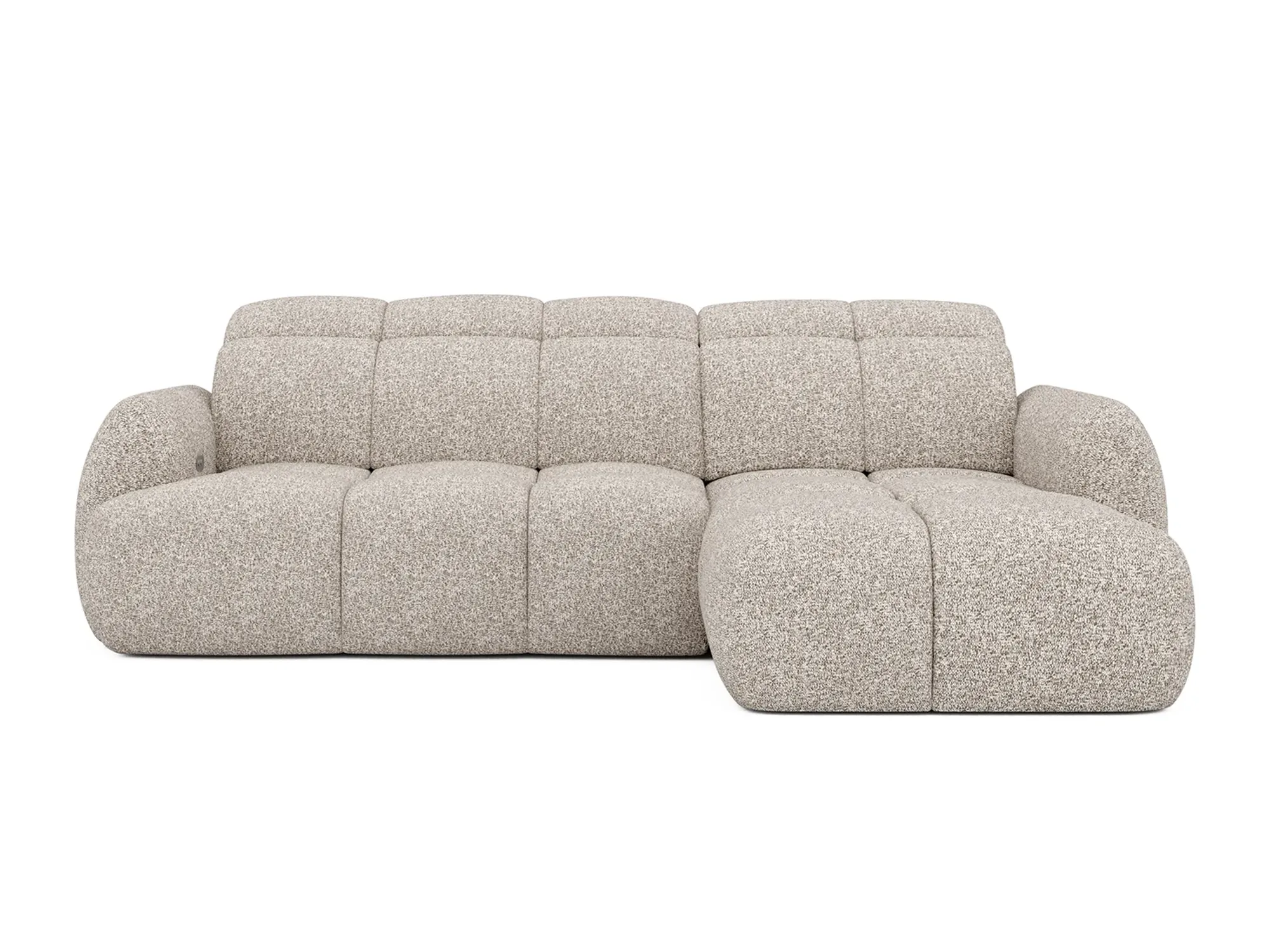 Ecksofa RUBIO mit extra ausziehbarem Sitz – auf weißem Hintergrund